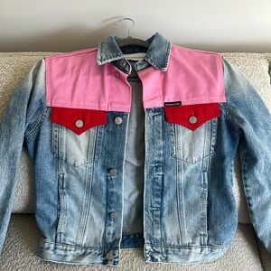 small Calvin Klein pink red jacket